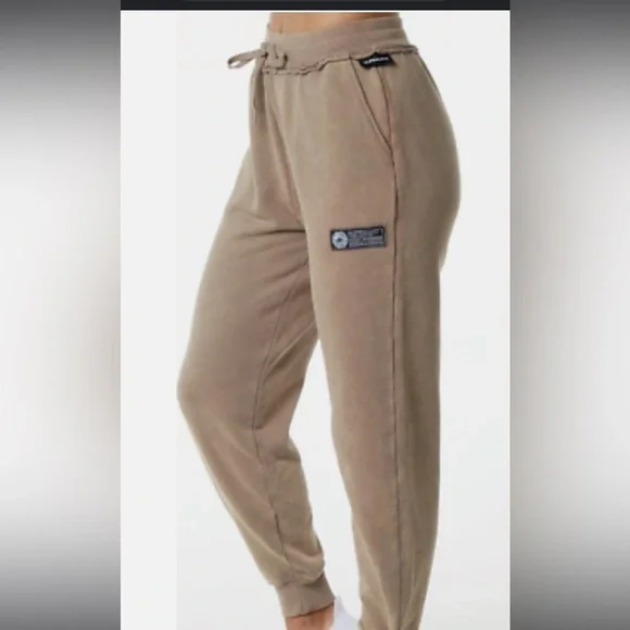 Alphalete Women’s Heavy Weight Washed Terry Joggers Smoky Quartz Large